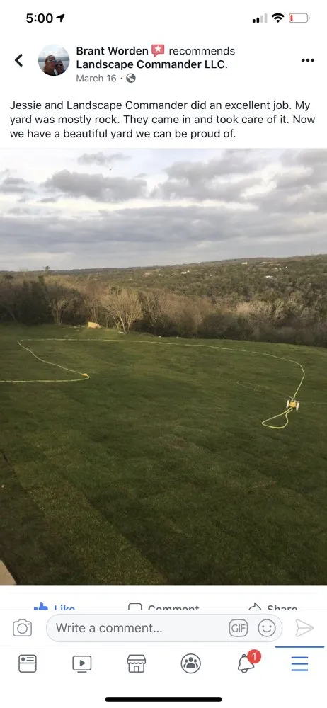 Expert lawn mowing service for homes in New Braunfels, TX by Landscape Commander