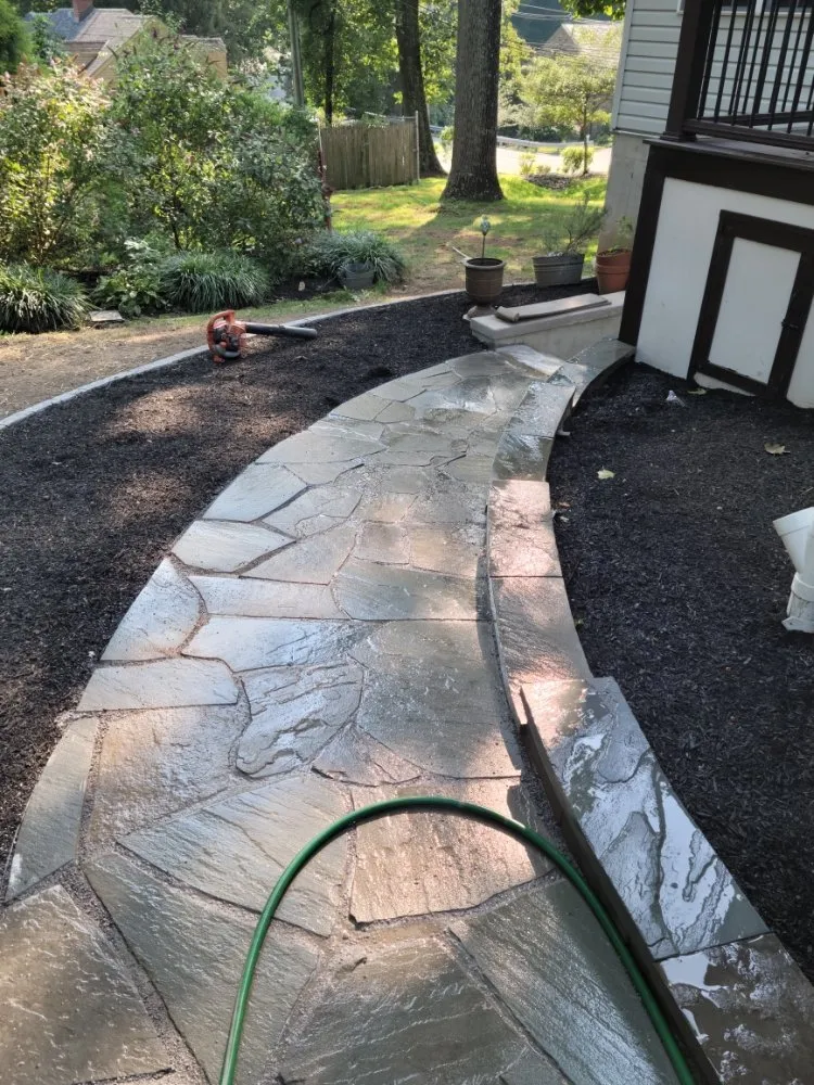 Custom landscape installation in Milmont Park, PA - Landscape Dimensions