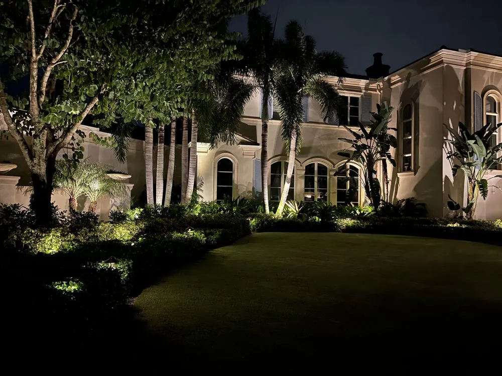 Professional outdoor landscaping in West Palm Beach, FL by Landscape Illumination Specialists