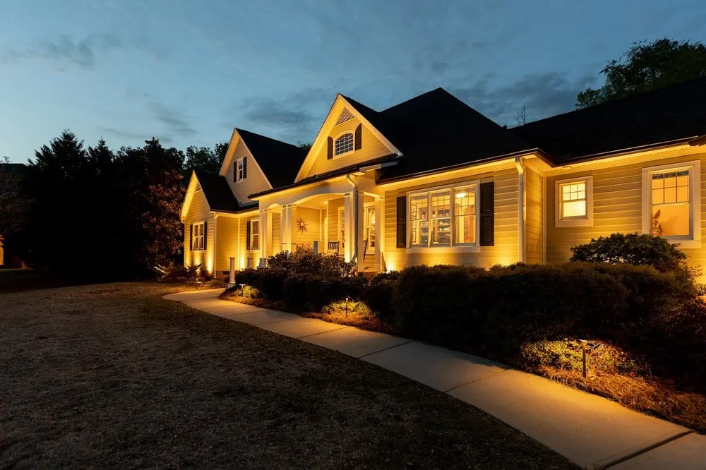 Expert garden landscaping with custom design in Harrisburg, NC by Landscape Lighting Resources
