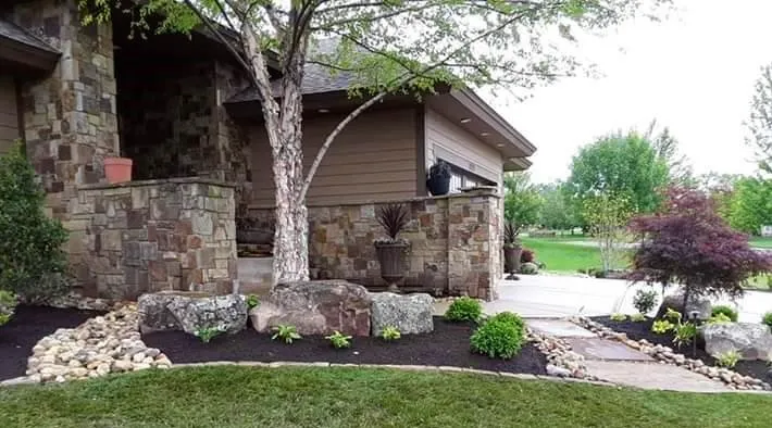 Expert garden landscaping for residential properties in Gardner, KS by Landscape Service