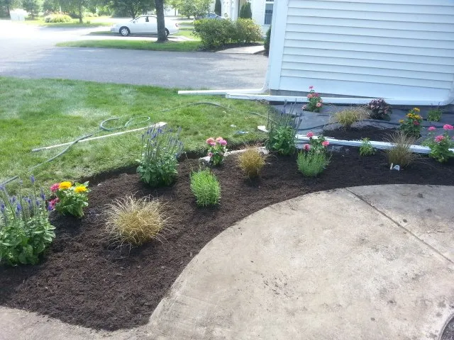 Custom garden landscaping in Milford, MA - Landscape Services