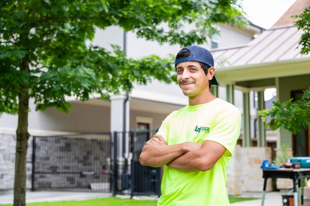 Professional yard maintenance in Houston, TX by Landscape Texas
