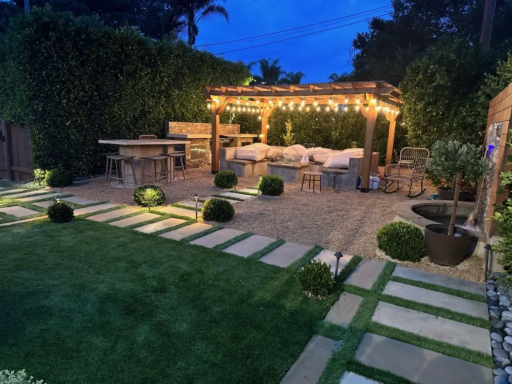 Custom outdoor landscaping for year-round maintenance across Santa Barbara, CA - Landscapes By Art