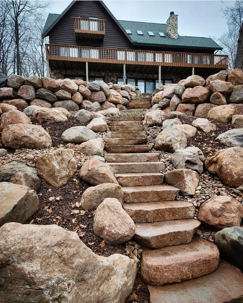 Custom residential landscaping in Hayward, WI by Landscapes on Main