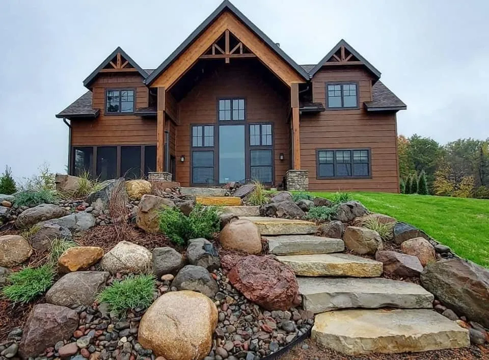 Expert landscape installation with custom design in Hayward, WI by Landscapes on Main