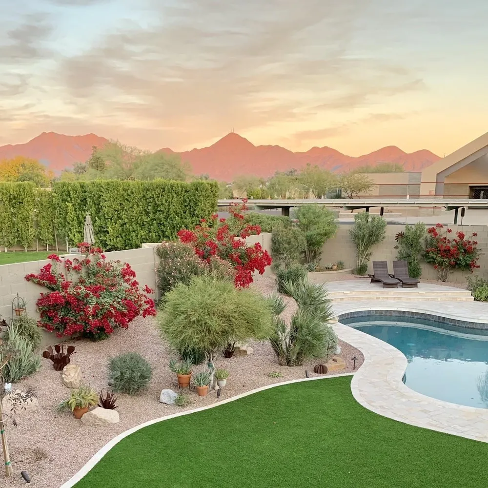 Local outdoor landscaping in Phoenix, AZ by Landscaping & Construction