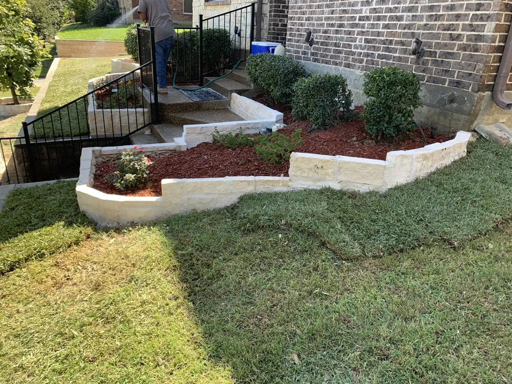 Affordable yard cleanup service for residential properties in Fort Worth, TX by Landscaping & Flowerbed Masonry DFW