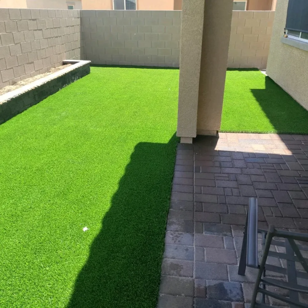Professional lawn mowing service for outdoor upgrades in Las Vegas, NV by Landscaping Aloha Norma