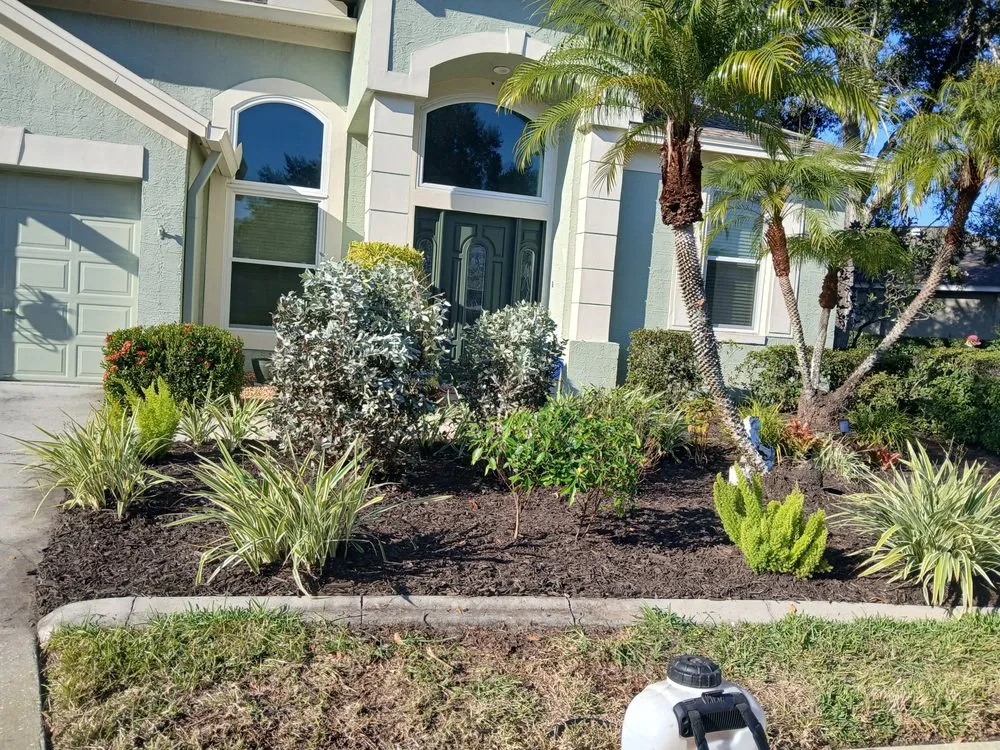 Affordable landscape installation in Tampa, FL by Landscaping Heandscrafted Portillo