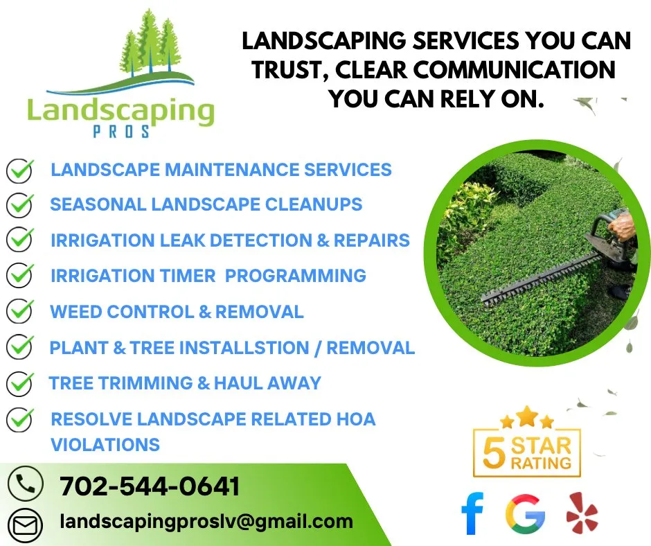 Local outdoor landscaping in North Las Vegas, NV by Landscaping Pros