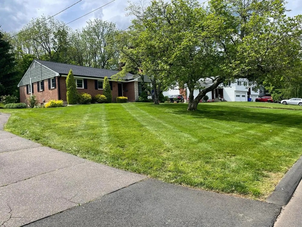 Professional lawn mowing service with custom design across West Hartford, CT - Landscaping Services