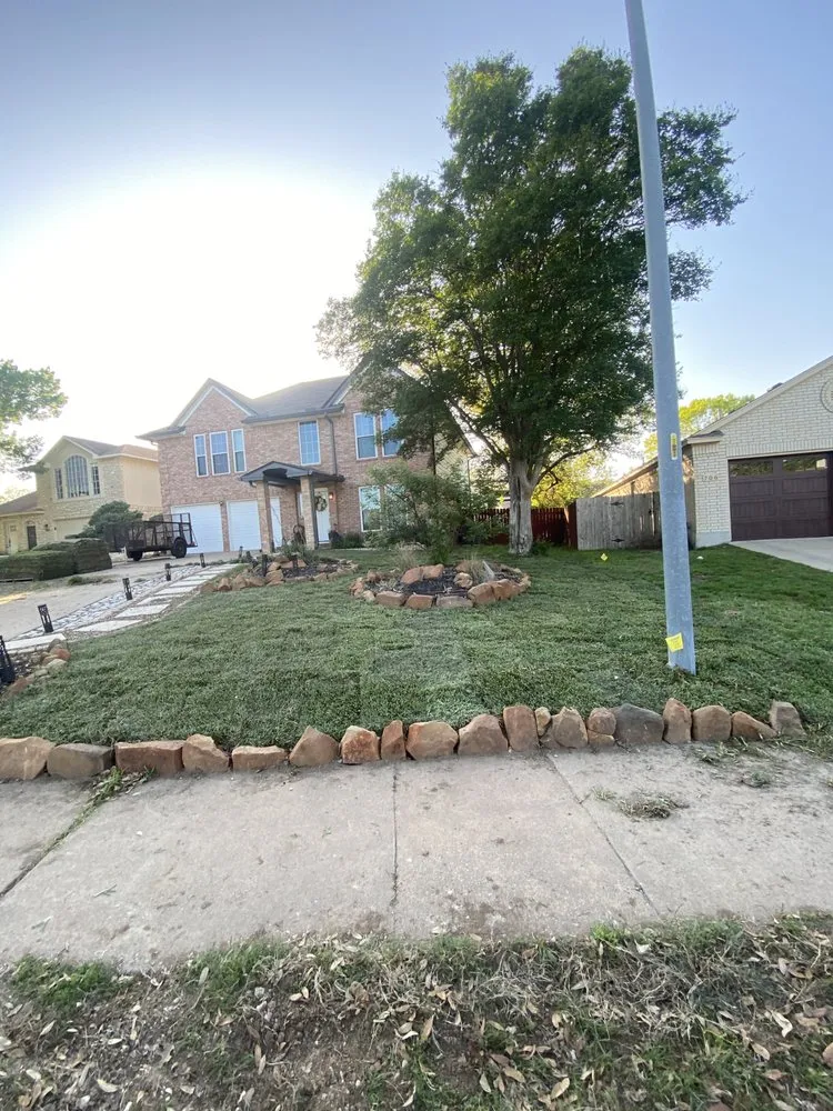 Custom landscape design for homes in Pflugerville, TX by Landscaping Teenager