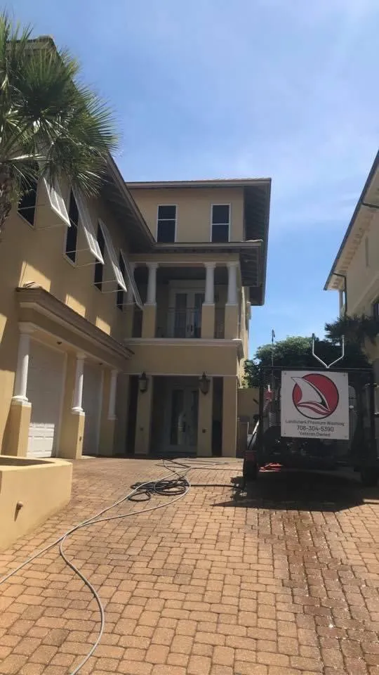 Custom lawn mowing service for outdoor upgrades in Lynn Haven, FL by Landshark Pressure Washing