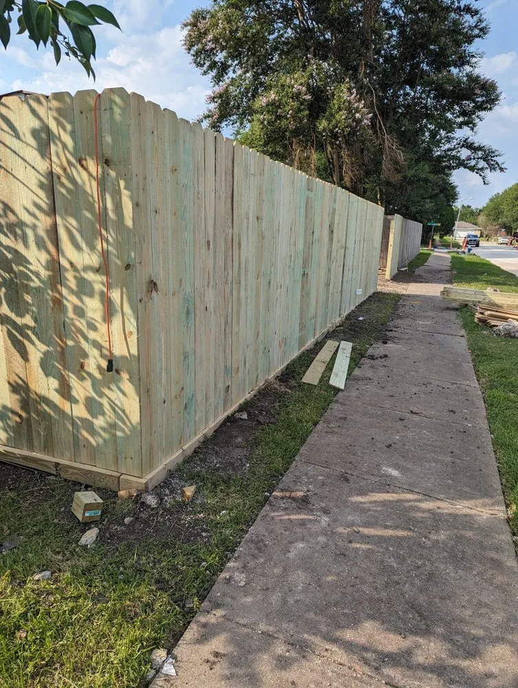 Custom residential landscaping in Houston, TX by Landsharks Fencing and Tree Service