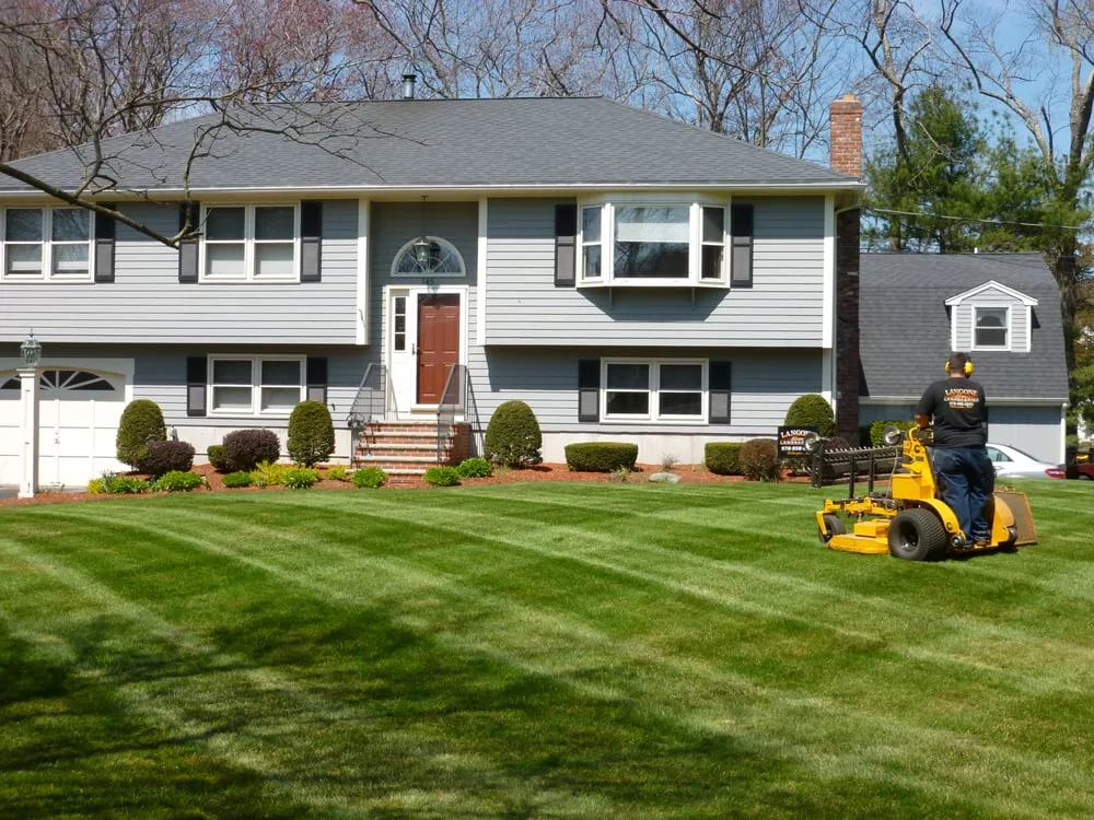 Top-rated lawn mowing service in Wilmington, MA by Langone Bros Landscaping