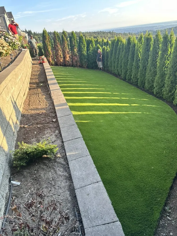 Custom landscape installation near you in Bellevue, WA by Lara Construction