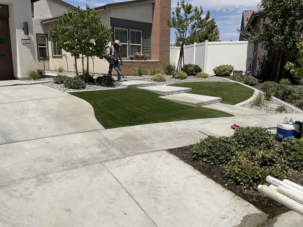 Custom outdoor landscaping with custom design across Bakersfield, CA - Lara's Landscaping Services