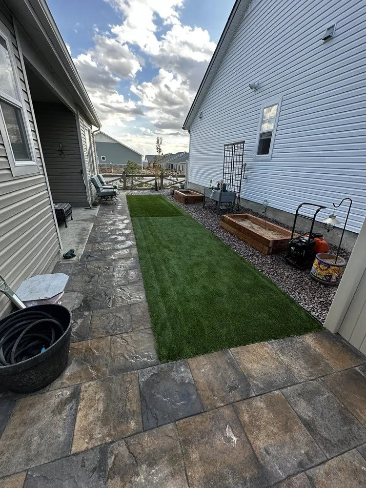 Custom landscape design in Peyton, CO by Larcade Homestead Handyman