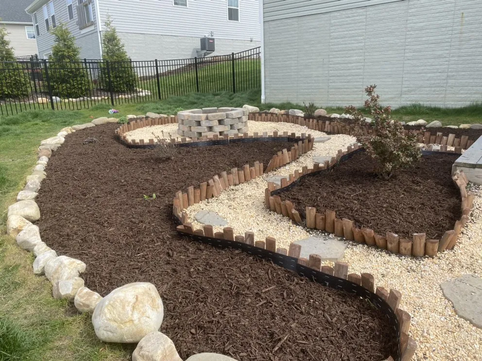 Custom garden landscaping in Canonsburg, PA by Larkin Landscaping