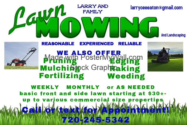 Larry and family lawn service Logo