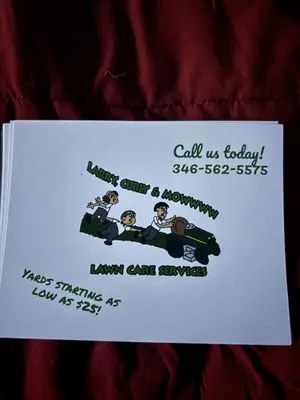 Larry Curly & Mowwww Lawn Care Services Logo