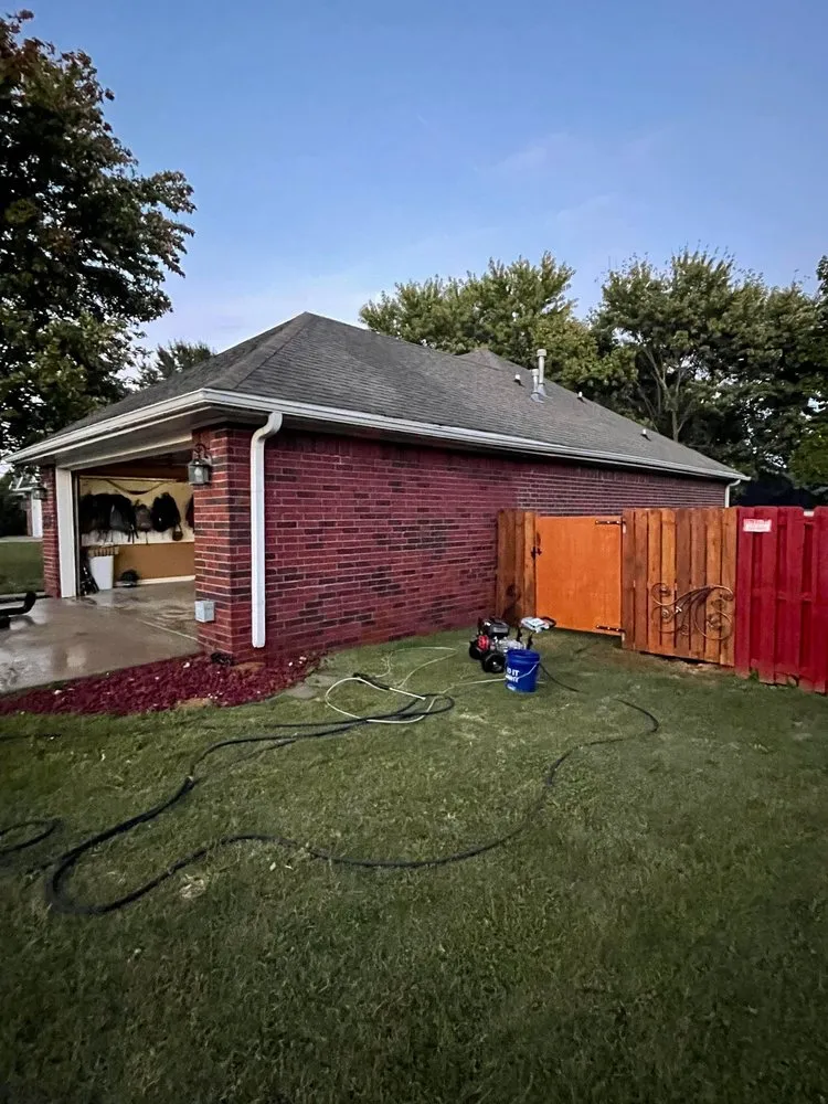 Custom landscape design with custom design across Fayetteville, AR - Larsen Exterior Solutions