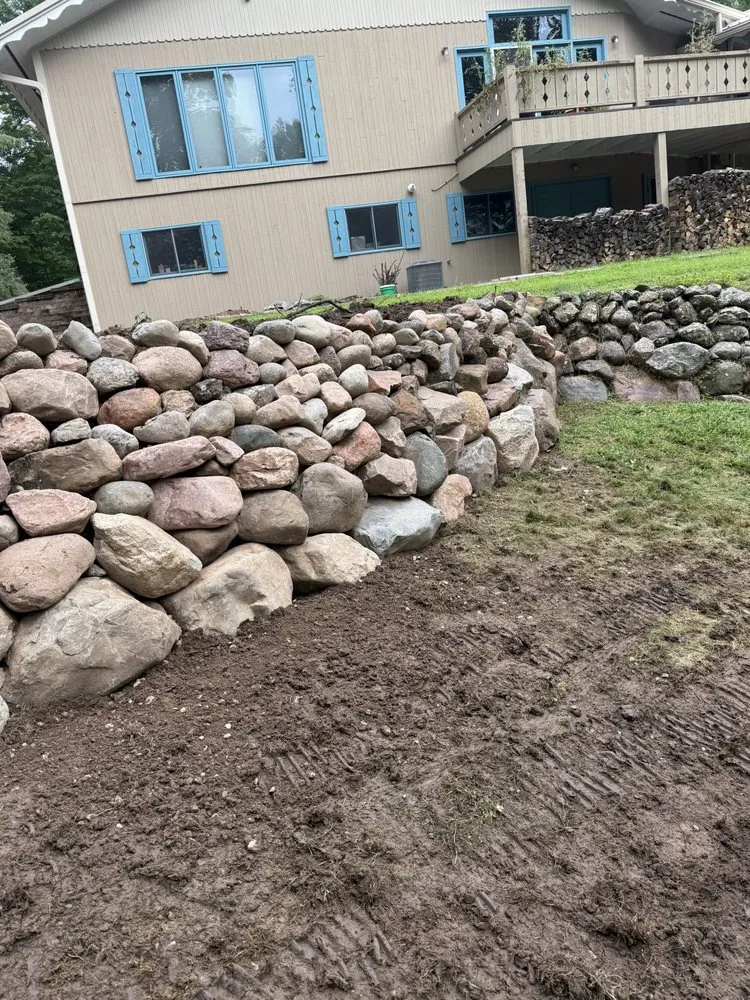 Local lawn care service with custom design in New Auburn, WI by Larsen Land Service