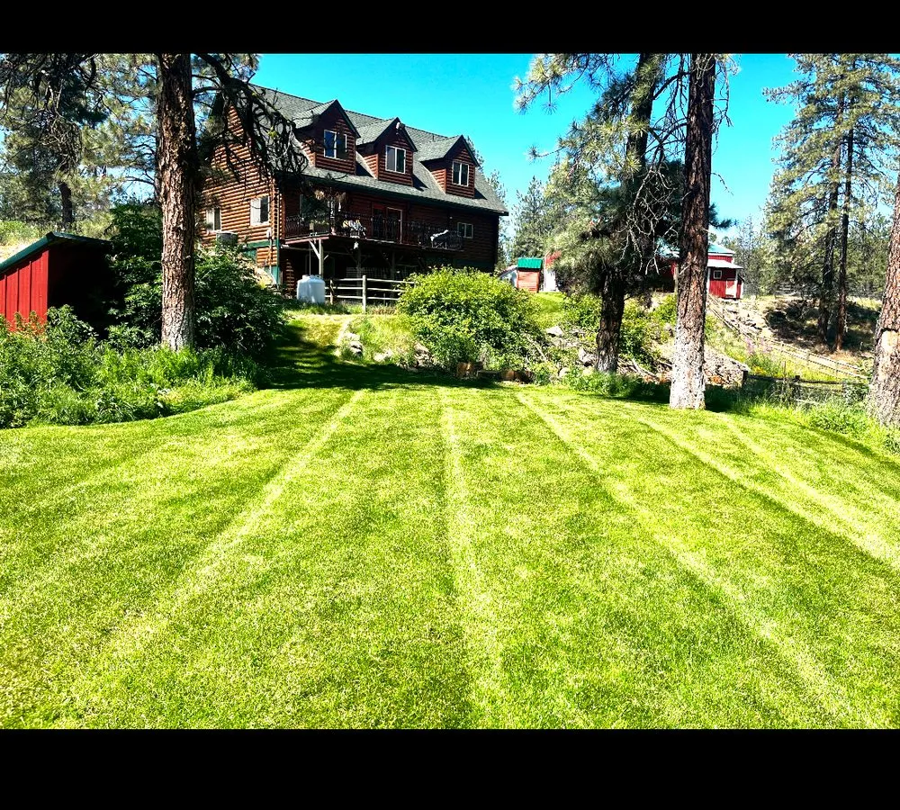 Local landscape design with custom design in Cheney, WA by Larsen's Lawns