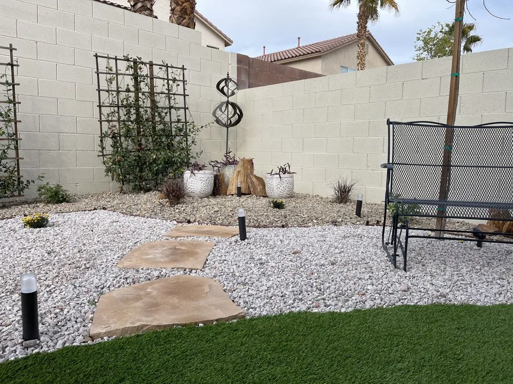Professional landscape installation in Las Vegas, NV by Las Vegas Backyards