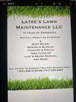 Latre’s Lawn Maintenance Logo