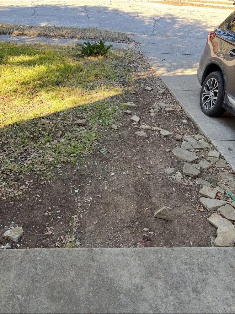 Custom garden landscaping in Universal City, TX by LawMan LawnCare