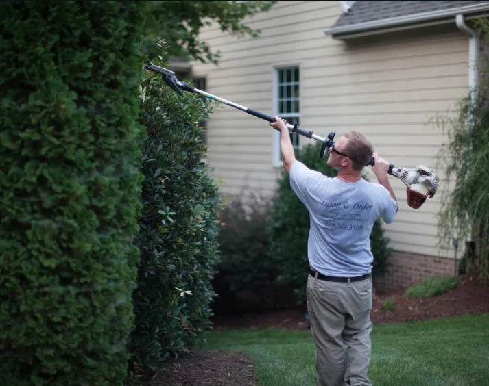 Custom landscaping services for year-round maintenance in Cary, NC by Lawn & Order Landscaping