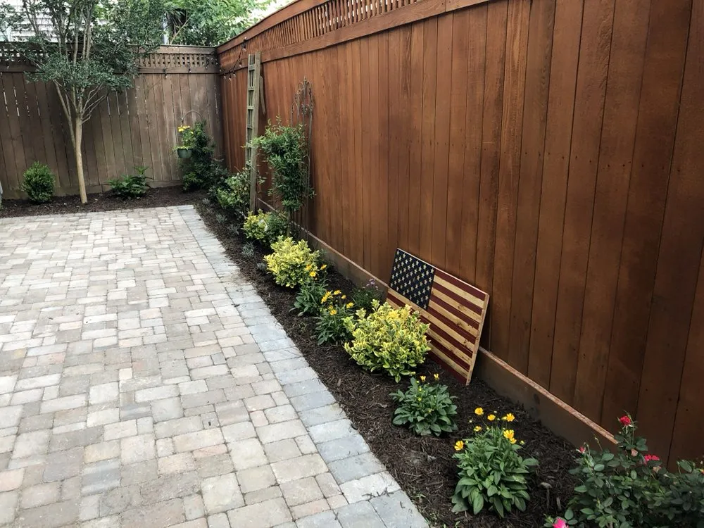 Custom garden landscaping for homes in Virginia Beach, VA by Lawn-Aid