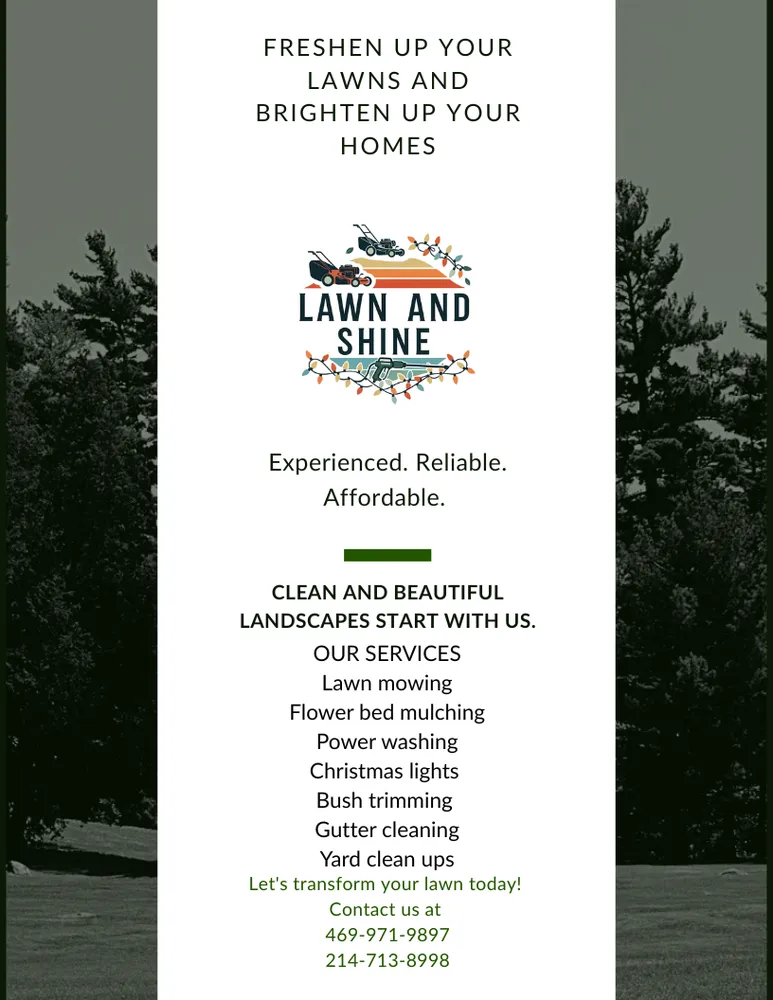 Local lawn mowing service in Royse City, TX - Lawn and Shine