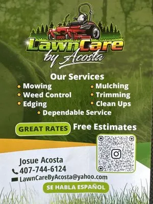 Lawn Care by Acosta Logo