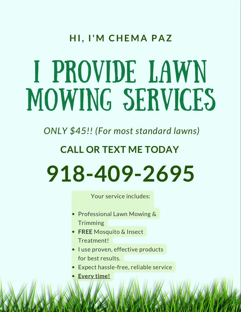 Custom landscape design for year-round maintenance in Claremore, OK by Lawn Care By Chema Paz