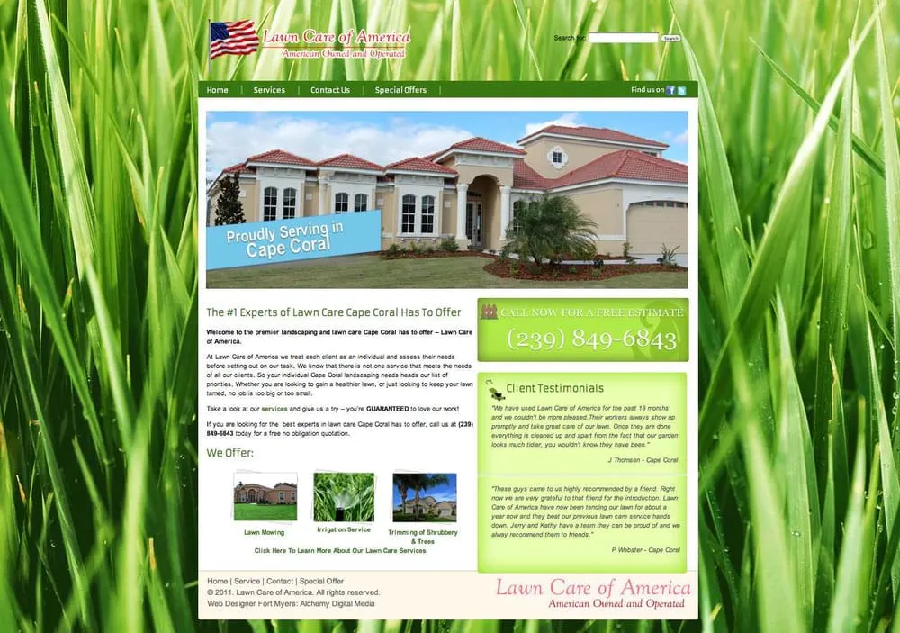 Professional lawn care service experts serving Cape Coral, FL - Lawn Care of America