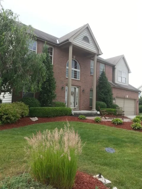 Professional garden landscaping with custom design in Lewis Center, OH by Lawn Care Plus