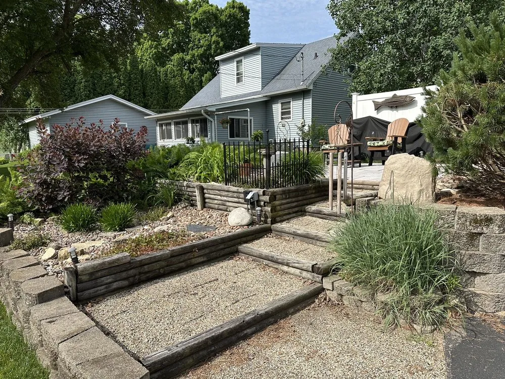 Custom garden landscaping for year-round maintenance in La Crosse, WI by Lawn Care Specialists