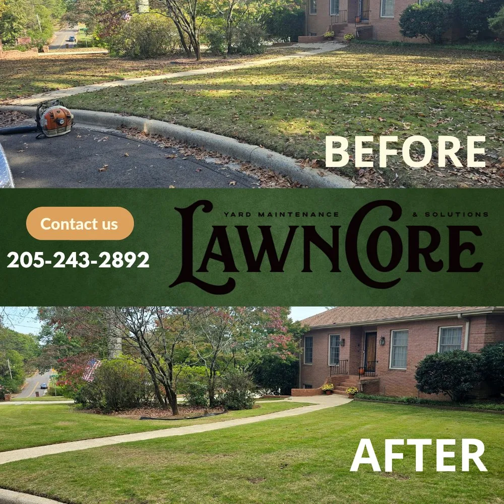 Custom outdoor landscaping with custom design in Hoover, AL by Lawn Core