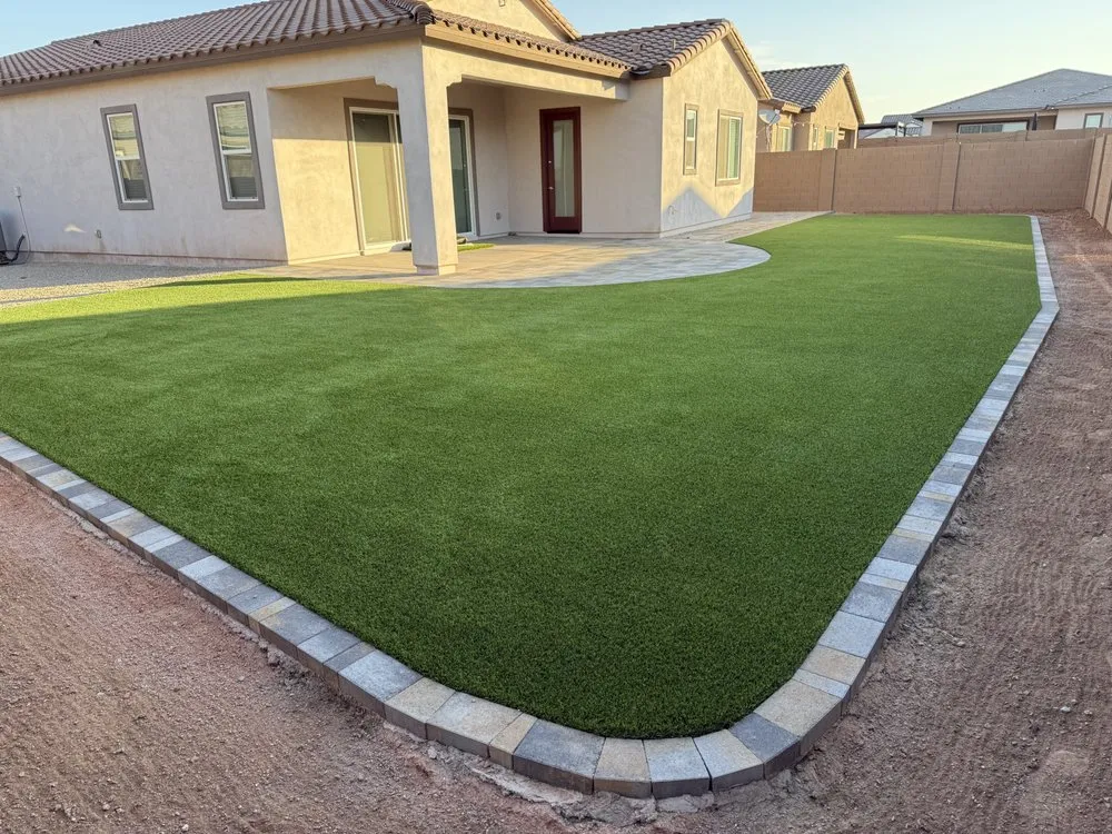 Custom landscape installation for residential properties across Mesa, AZ - Lawn Creation Installation