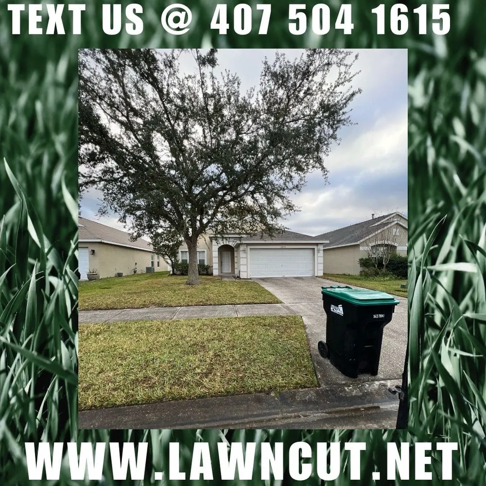 Custom garden landscaping in Kissimmee, FL - Lawn cut