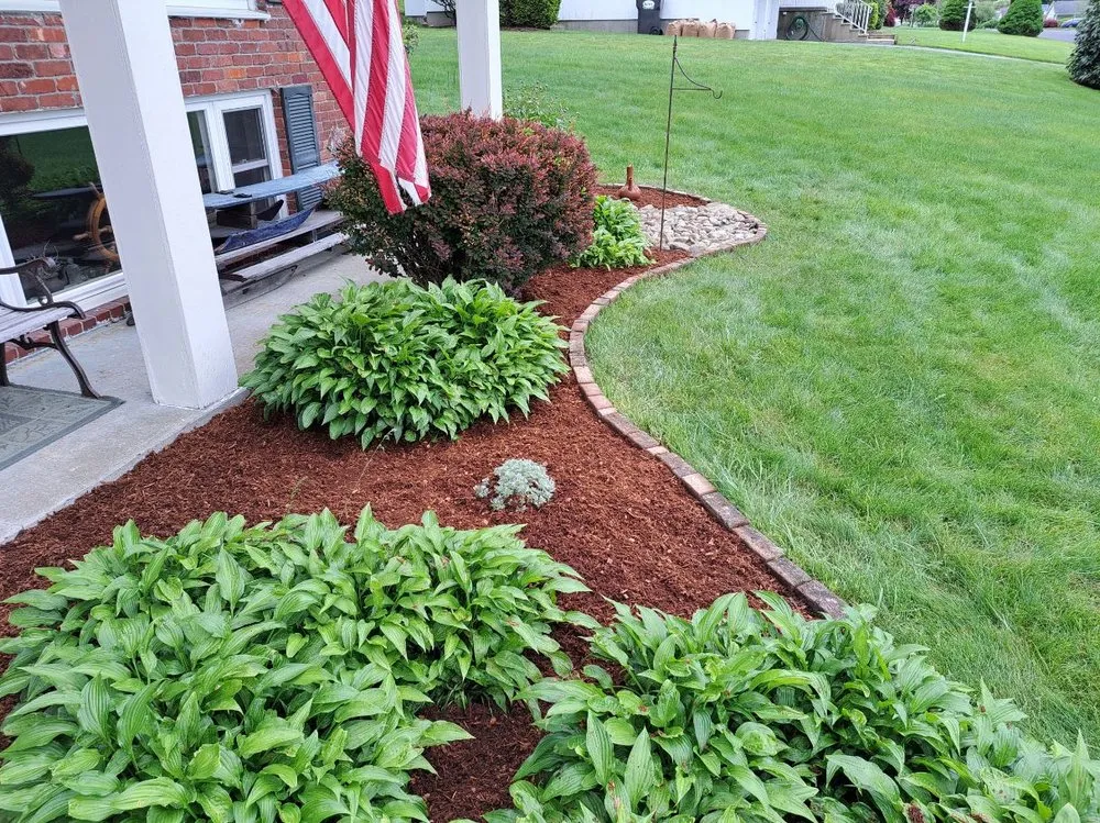 Custom garden landscaping in Upton, MA by Lawn Doctor