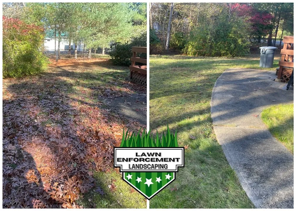 Custom yard cleanup service in Plymouth, MA by Lawn Enforcement Landscaping