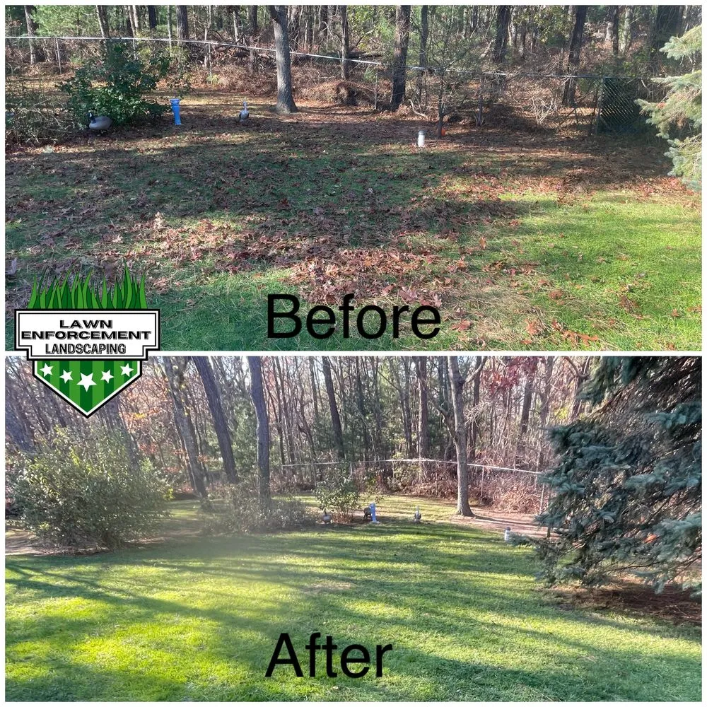 Custom landscape installation with custom design in Plymouth, MA by Lawn Enforcement Landscaping