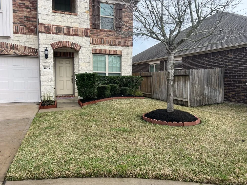 Affordable landscape installation in Houston, TX by Lawn Experts