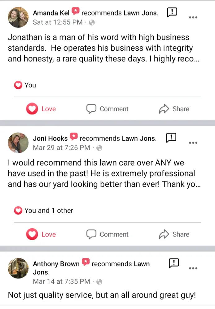 Top-rated lawn mowing service in Macon, GA by Lawn Jons