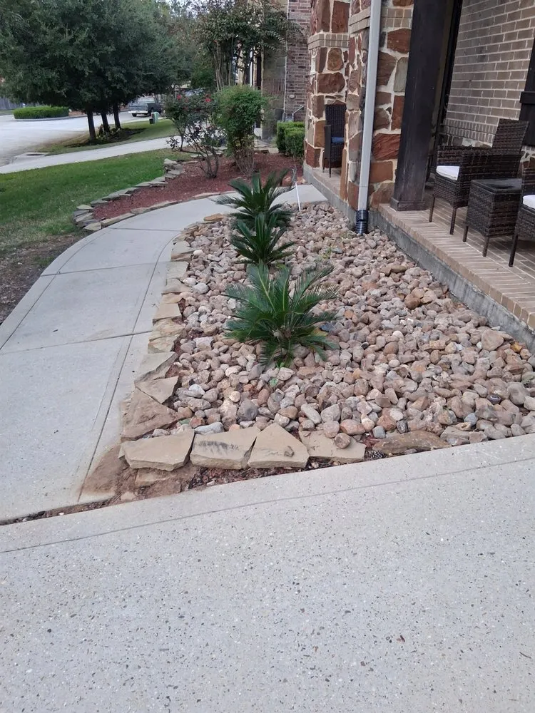 Professional landscape installation in Conroe, TX by Lawn Keeper