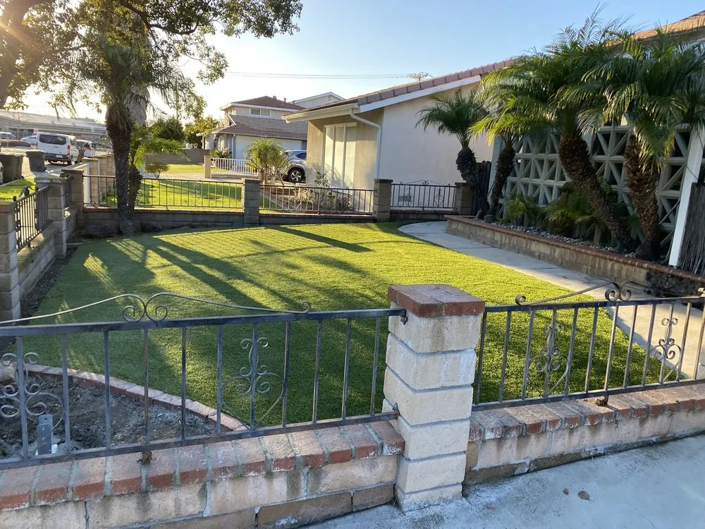 Custom landscaping services for beautiful yards in Valencia, CA by Lawn Kings